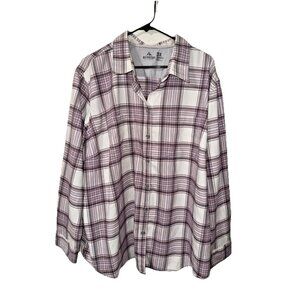 Ridgecut Toughwear  Mauve Plaid Long Sleeve Flannel Shirt Size 3X